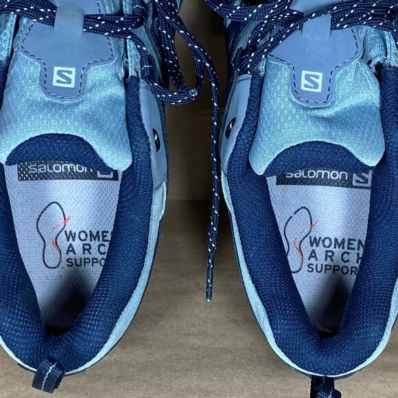 Salomon Women's Size 7.5 Waterproof Contagrip Trail/Athletic Shoes Light Blue - Picture 10 of 11